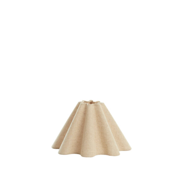 Beige stoffen lampenkap golvend Light & Living Bezaha - Ø 10,5 cm
