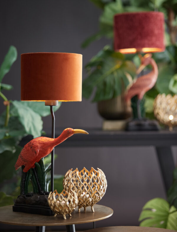 Cilindervormige lampenkap in het bruin Light & Living Velours - Ø 25 cm - Image 4
