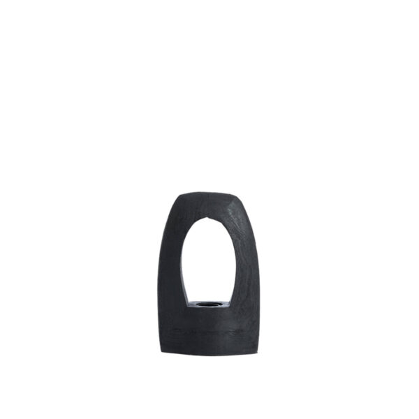 Zwarte houten lampenvoet Light & Living Carini - H 25 cm