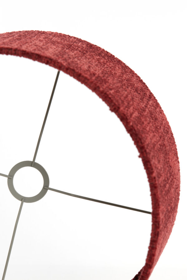 Rode fluwelen cilinderlampenkap Light & Living Ruby - Ø 30 cm - Image 8