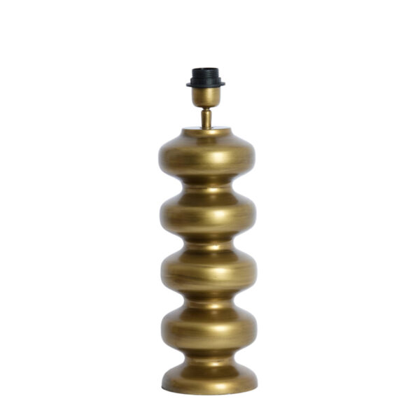 Gouden lampvoet geribbeld ontwerp Light & Living Soroca - H 42 cm