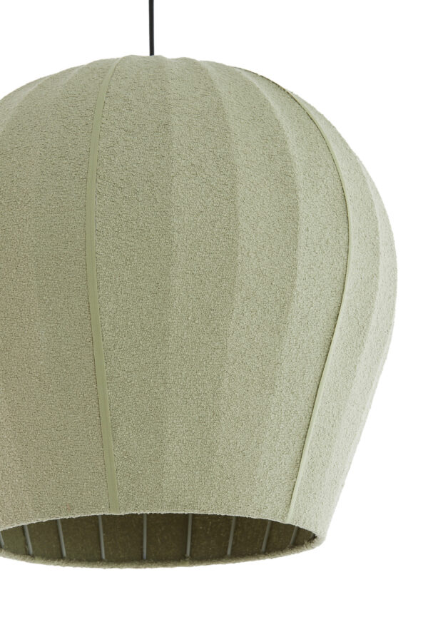 Groene stoffen hanglamp met rustige look Light & Living Zagori - Ø 35 cm - Image 3