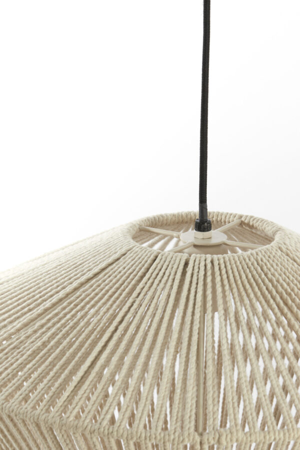 Driedelige hanglamp met beige draadkappen Light & Living Felida - B 120 cm - Image 5