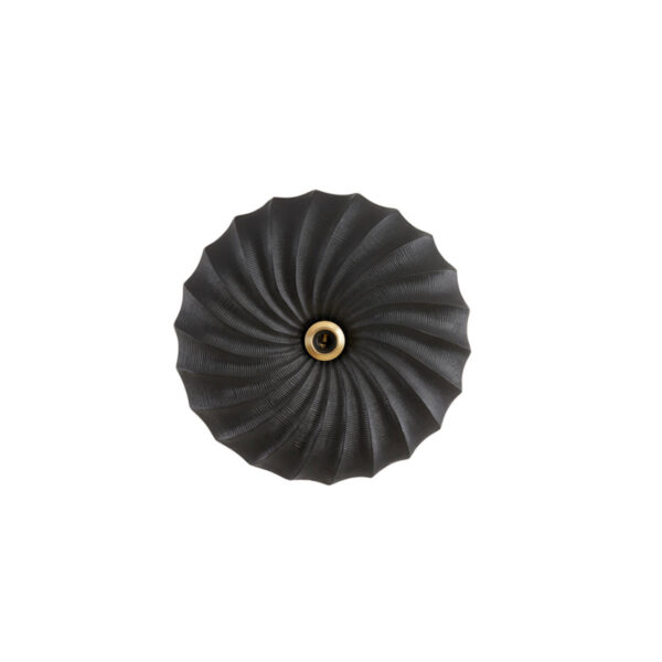 Zwarte lampenkap gedraaid patroon Light & Living Bapato - H 51 cm