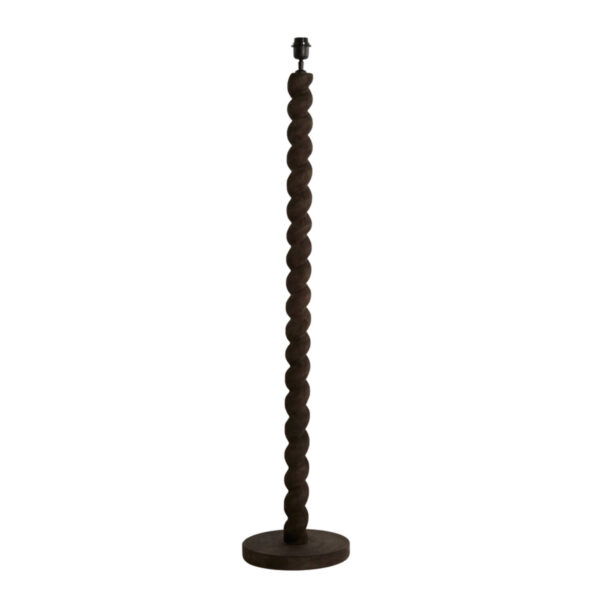 Donkere houten lampenvoet   Light & Living Nanno - H 138 cm