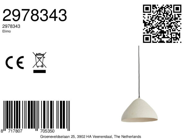 Beige hanglamp met natuurlijke uitstraling Light & Living Elimo - Ø 32 cm - Image 9