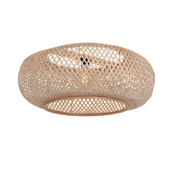 Booglamp zwart met naturel-kleurige kap Anne Lighting Curve - Image 5
