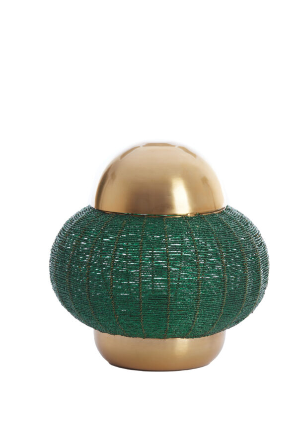Groene en gouden tafellamp Light & Living Cetara - H 33 cm - Image 2