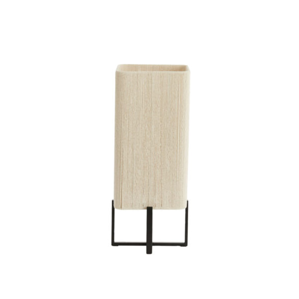 Beige vierkante schemerlampje stof Light & Living Wyn - H 50,5 cm