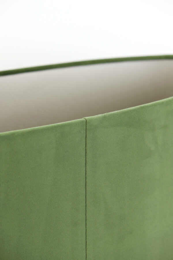 Groene cilindervormige lampenkap in kleur Light & Living Velours - H 32 cm - Image 6