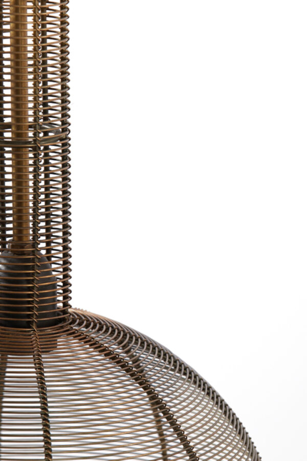 Bruine rotan hanglamp met metalen frame Light & Living Tartu - Ø 28 cm - Image 8