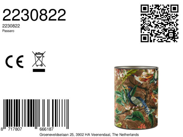 Lampenkap met vogelprint Light & Living Passaro - Ø 30 cm - Image 7