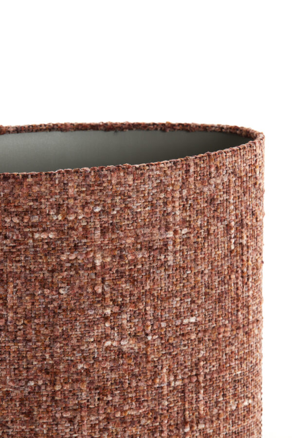 Bruine cilindervormige stoffen lampenkap Light & Living Osire - H 28 cm - Image 6