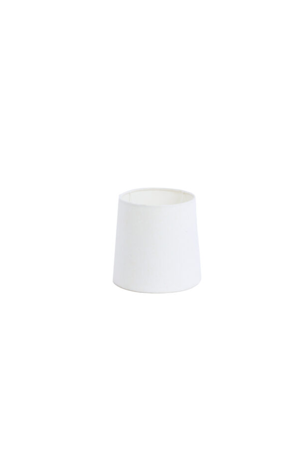 Witte stof lampenkap in cilindervorm Light & Living Livigno - H 18 cm - Image 4