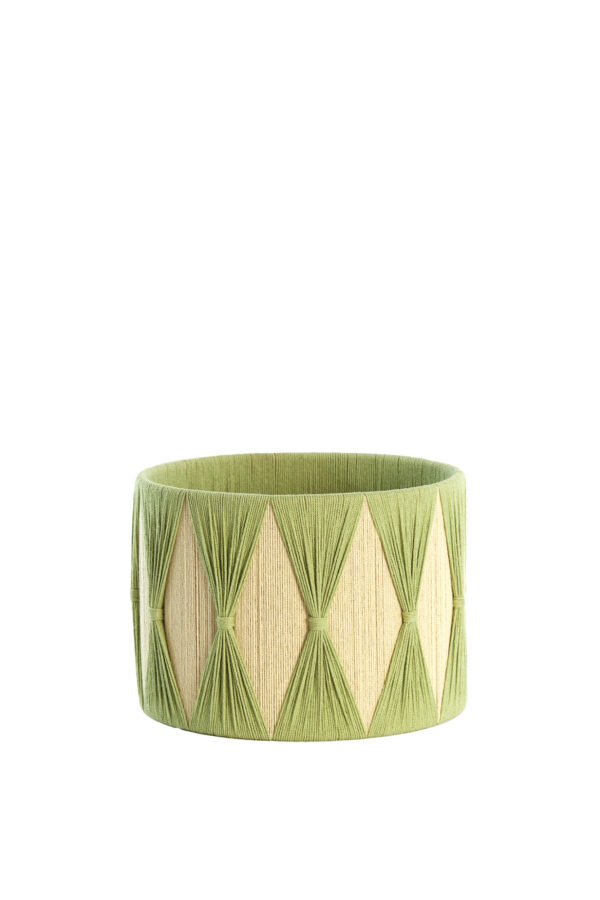 Cilindervormige groene lampenkap van stof Light & Living Hannah - Ø 25 cm - Image 2