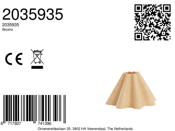 Rieten lampenkap natuurlijke tinten Light & Living Bezaha - Ø 10,5 cm - Image 8