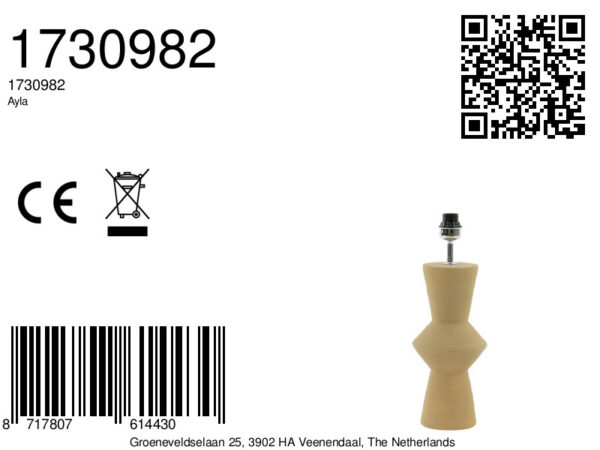 Elegante lampenvoet beige Light & Living Ayla - H 51 cm - Image 9