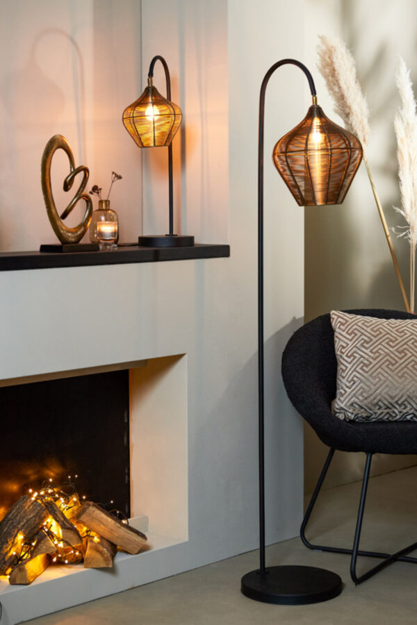 Rotan hanglamp metaal look Light & Living Alvaro - H 160 cm - Image 4