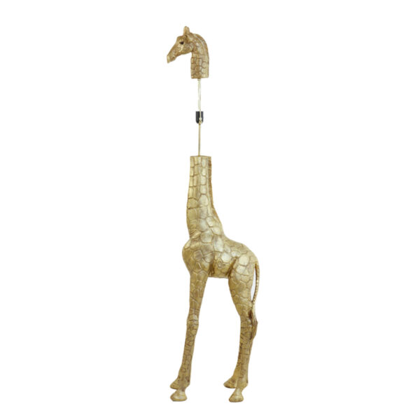 Grote goudkleurige giraffelamp Light & Living Giraffe - H 184 cm