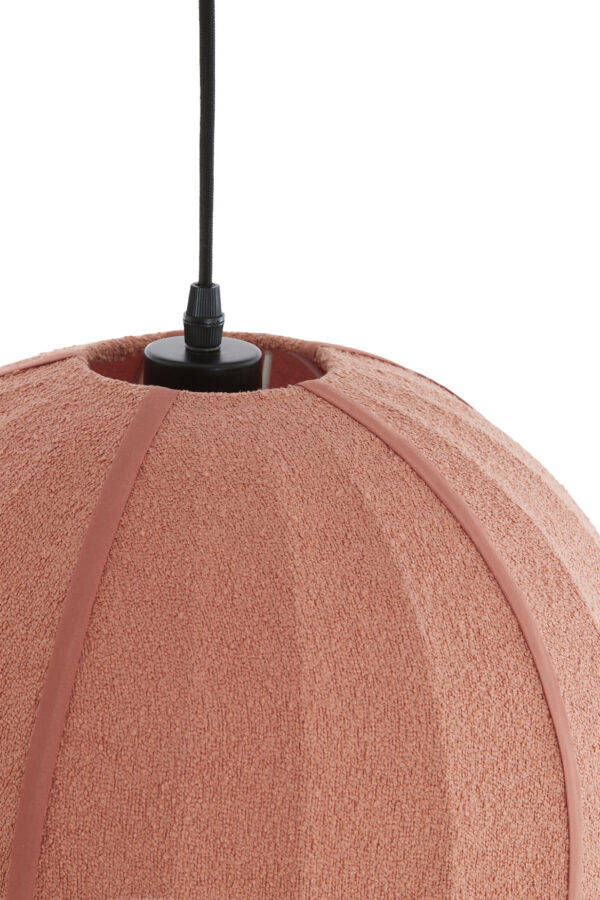 Roze bolvormige stoffen hanglamp Light & Living Zagori - Ø 44 cm - Image 4