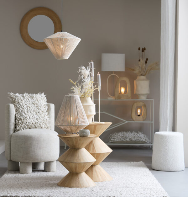 Tafellamp Light & Living Felida in beige touwdesign – H 40 cm - Image 4
