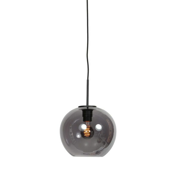 Zwarte smoke glas hangende bollamp Mexlite HaloSwap - Ø 25 cm