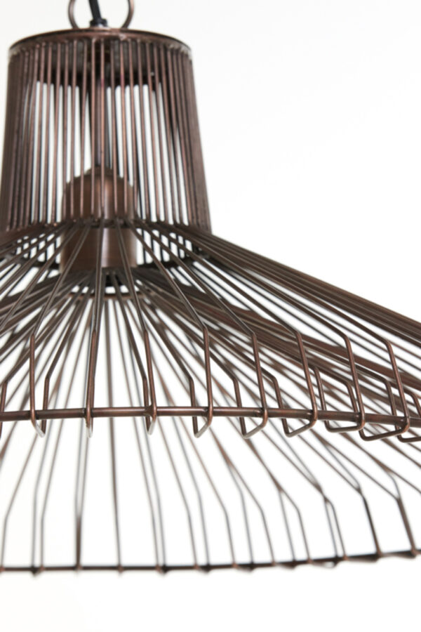 Zwarte industriële draad hanglamp Light & Living Kasper - Ø 65 cm - Image 3