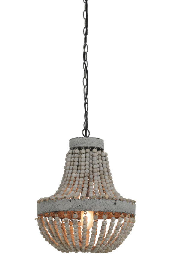 Naturel houten kralen hanglamp Light & Living Luna - Ø 35,5 cm - Image 9