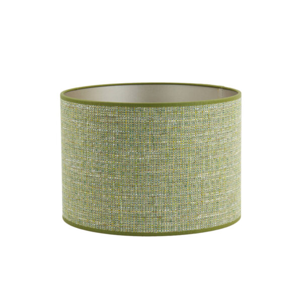 Stoffen lampenkap groen in cilindervorm Light & Living Tweed - Ø 20 cm