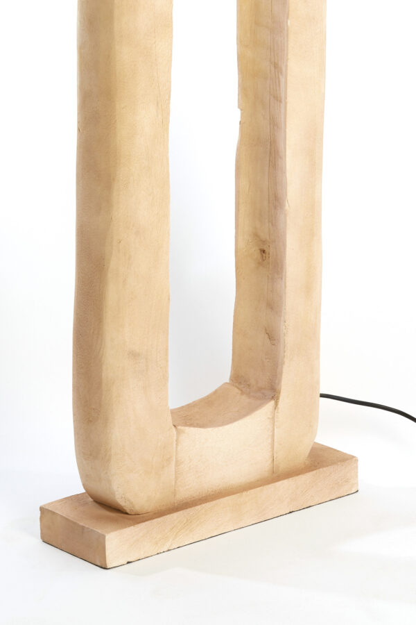 Ovale houten lampvoet in naturel kleur Light & Living Kelafo - H 125 cm - Image 7