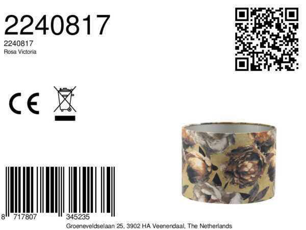 Lampenkap in bloemenprint design Light & Living Rosa Victoria - Ø 40 cm - Image 7