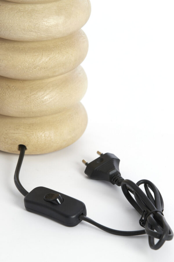Houten lampvoet natuurlijk design Light & Living Budongo - H 21 cm - Image 5