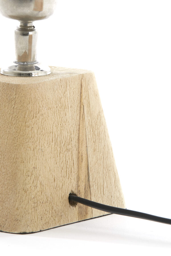 Vierkant houten lampenvoet Light & Living Kardan - H 15 cm - Image 6