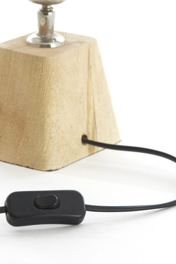 Vierkant houten lampenvoet Light & Living Kardan - H 15 cm - Image 5