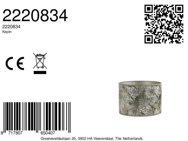 Lampenkap dierenprint cylindervormig Light & Living Keyon - Ø 20 cm - Image 9
