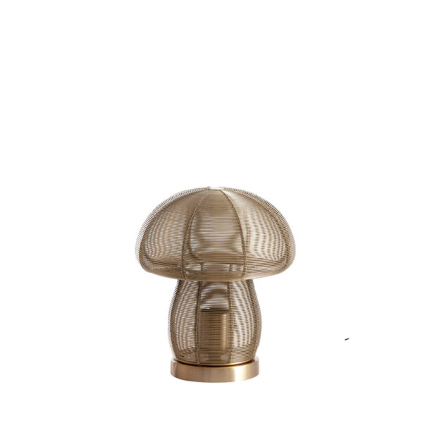 Gouden draadlamp schaduwontwerp Light & Living Mushroom - H 24 cm