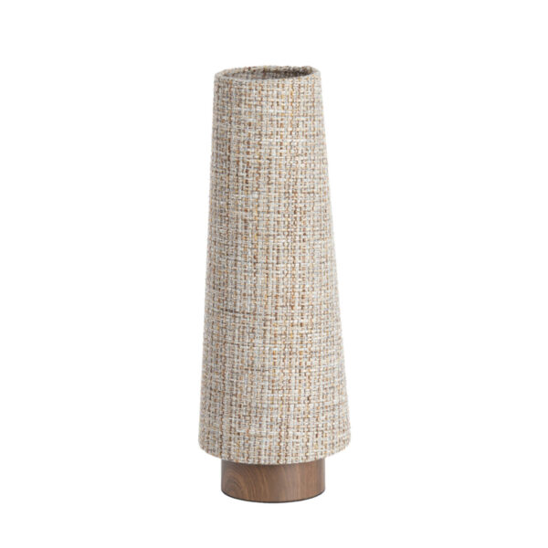 Cilindervormige tafellamp in beigekleurige stof Light & Living Howie - H 52,5 cm