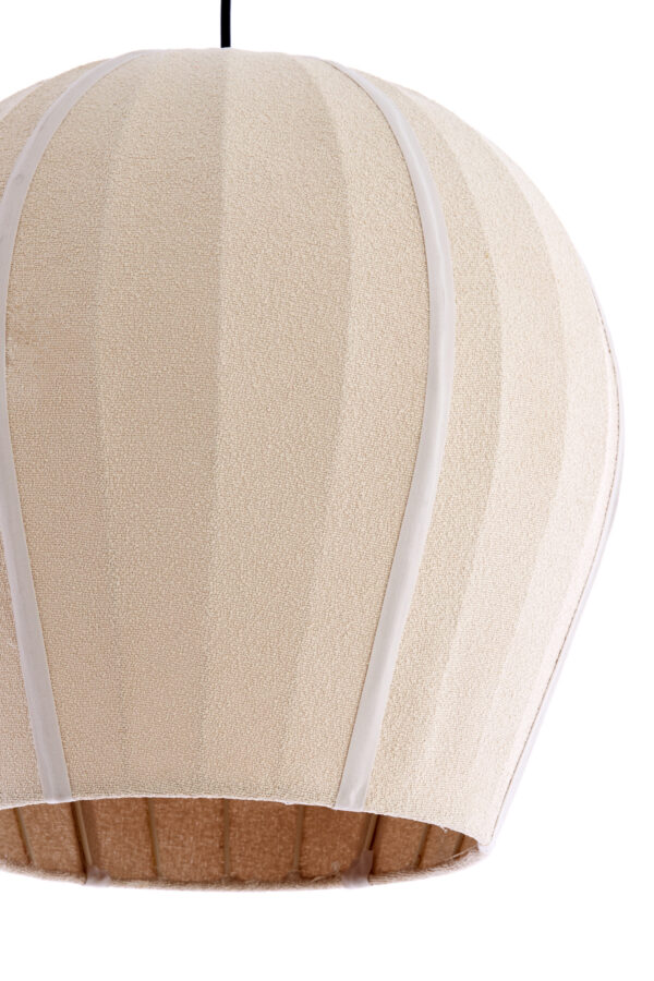 Zandkleurige stoffen hanglamp voor sfeer Light & Living Zagori - Ø 35 cm - Image 4