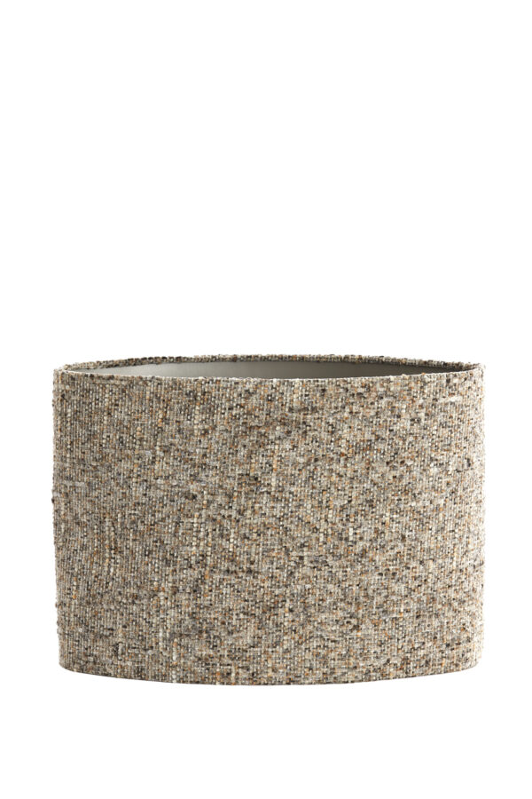 Beige gestofde cilindervormige lampenkap Light & Living Osire - H 32 cm - Image 2