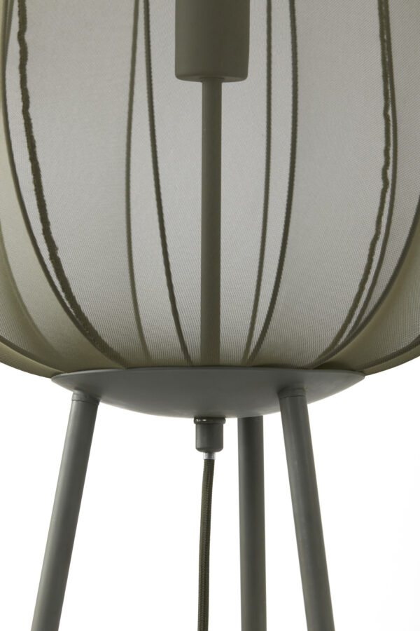 Zwarte stoffen staande lamp Light & Living Plumeria - H 132 cm - Image 7