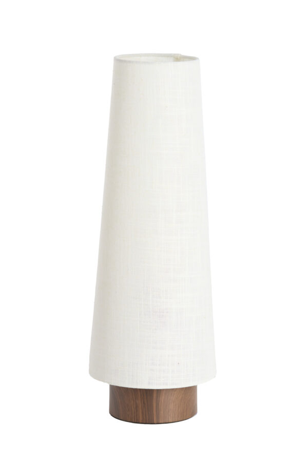 Witte conische stoffen schemerlamp Light & Living Howie - H 52,5 cm - Image 2