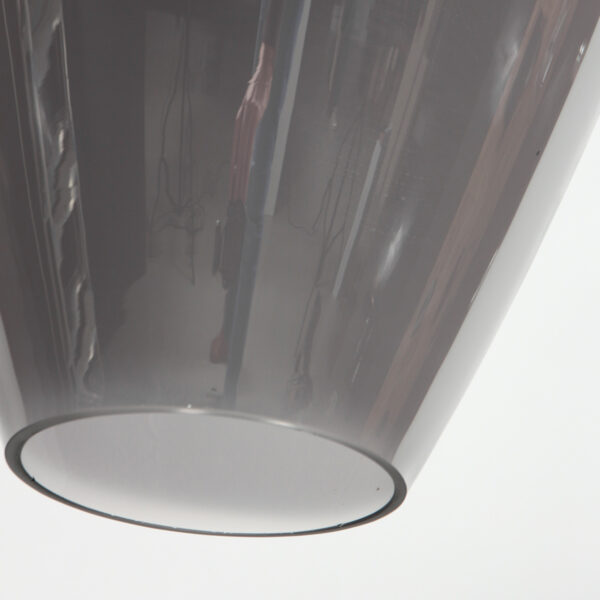 Hanglamp met smoke glazen druppelkap Mexlite HaloSwap - Ø 22,50 cm - Image 8