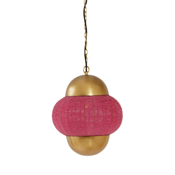 Rode hanglamp met gouden accenten Light & Living Cetara - Ø 33 cm