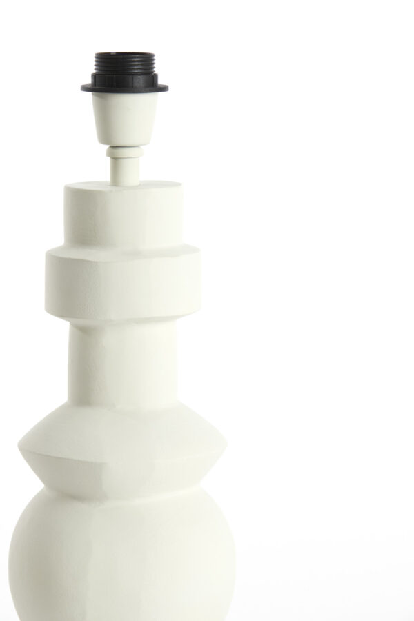 Witte lampenvoet geometrisch design Light & Living Esino - H 38 cm - Image 3