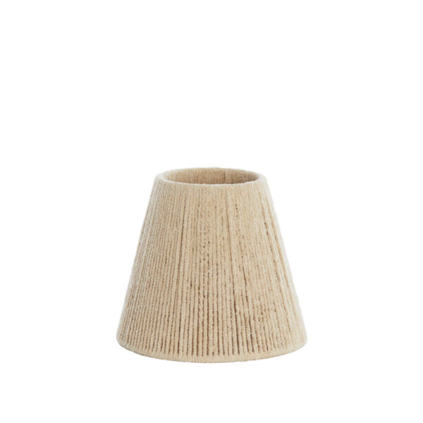 Crèmekleurige ribstof lampenkap Light & Living Medana - Ø 20 cm