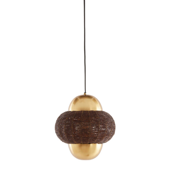 Gouden hanglamp met kralen decoratief Light & Living Cetara - Ø 26 cm