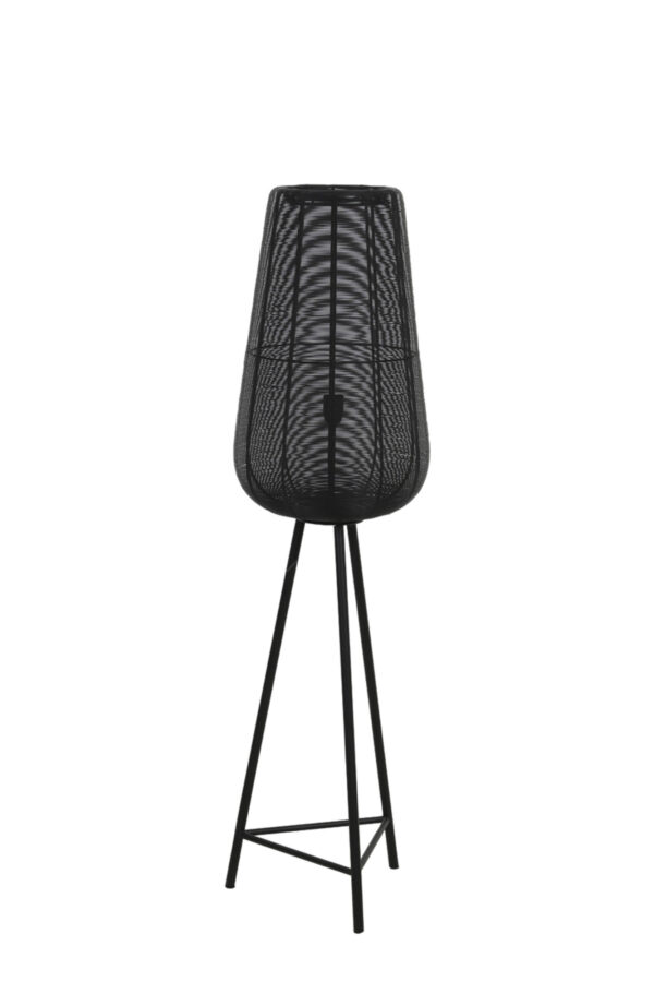 Zwarte metalen vloerlamp in cilindervorm Light & Living Adeta – H 135 cm - Image 2