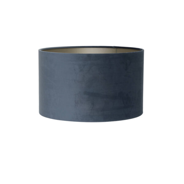 Velours lampenkap blauw cilindervormig Light & Living Velours - Ø 40 cm