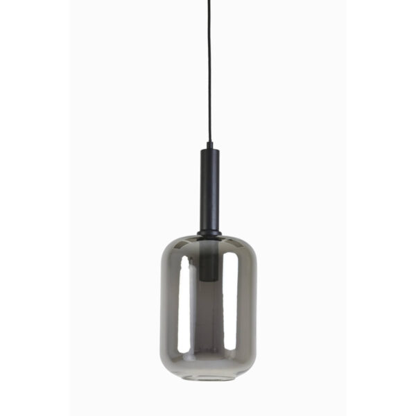 Grijze glazen hanglamp met elegante uitstraling Light & Living Lekar - Ø 22 cm