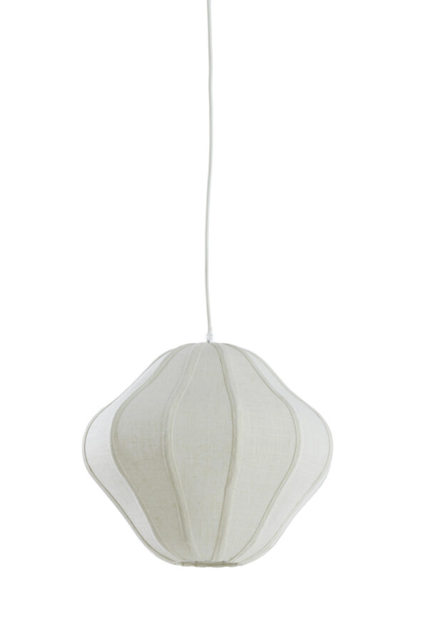 Beige ovale stoffen hanglamp Light & Living Sukau - Ø 38,5 cm - Image 2